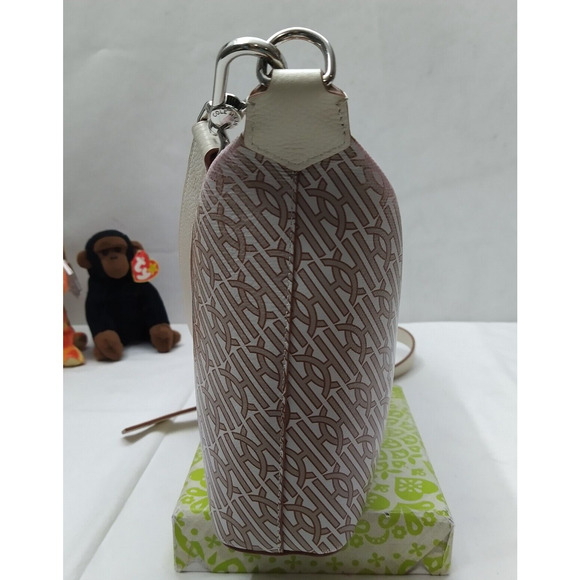 Cole Haan Light Gray Brown Zipper Closure Crossbody Bag - Picture 3 of 16